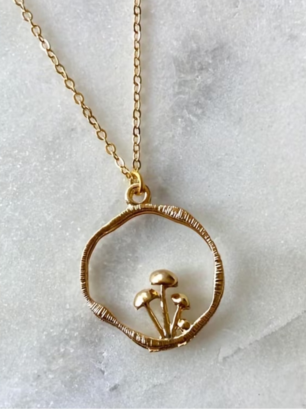 Retro New Mushroom Pendant Necklace